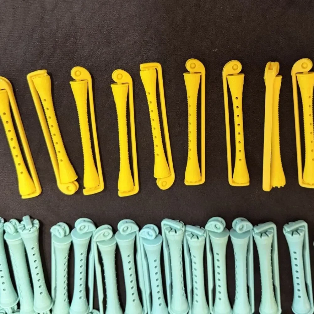 Vintage Hair Roller Curler Lot 107 Pieces Assorted Sizes Colors Perm Rods Style